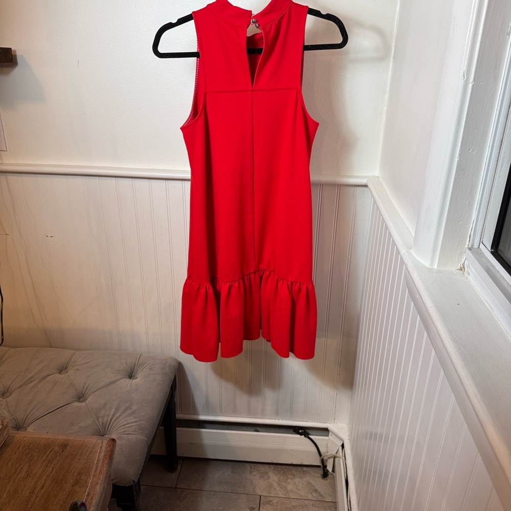 Anthropologie Vibrant Red Mini Dress - Picture 6 of 6
